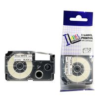 LM Tapes - Casio KL-60 12mm Black on White Compatible Label Tape for Casio KL60 EZ Label Printer