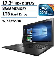 2016 Lenovo G70 Premium High Performance 17.3-inch HD+ Laptop, Intel Core i5 2.2 GHz Processor, 8GB DDR3L RAM, 1TB HDD, DVDRW, Bluetooth, Webcam, WiFi, HDMI, Windows 10