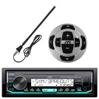 JVC in-Dash Marine Boat Yacht Bluetooth Radio USB Stereo Receiver Player Bundle Combo