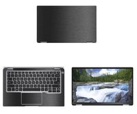 Decalrus - Protective Decal for Dell Latitude 14 7400 2-in-1 (14" Screen) Laptop Dark Grey Texture Brushed Aluminum Skin case Cover wrap BAdellLatitude14_7400Dark Grey