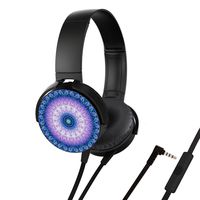 Over-ear Stereo Headphones,ISDOO Extra Bass Adjustable Headset Earbuds with Built-in Mic and Wired Mode for PC/ Cell Phones/ TV(Mandal4)