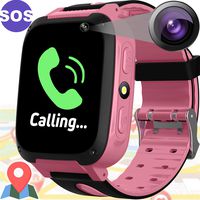 Kid Smart Watch Phone - GPS Tracker Kids Smartwacth for Girls Boys with Cell Phone SOS Anti-Lost Camera Game Outdoor Children Digital Wrist Watch Sport Fitness Tracker for Birthday School Prize Gifts