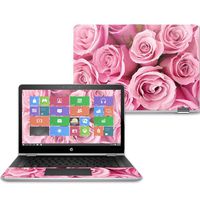 Mightyskins Skin Compatible with Hp Pavilion X360 14" (2017) - Pink Roses | Protective, Durable, and Unique Vinyl Decal Wrap Cover | Easy to Apply, Remove, and Change Styles | Made in The USA