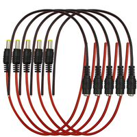 (Real 18AWG 43x2pcs Copper Strands) 5 Pairs DC Power Pigtail Cable, 12V 5A Male & Female Connectors for CCTV Security Camera and Lighting Power Adapter by MILAPEAK (2.1mm x 5.5mm, Ultra Thick)