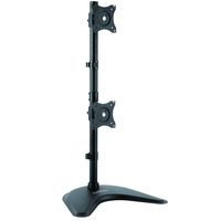 StarTech.com Vertical Dual Monitor Stand - Heavy Duty Steel - Monitors up to 27" - Vesa Monitor - Computer Monitor Stand (ARMBARDUOV)