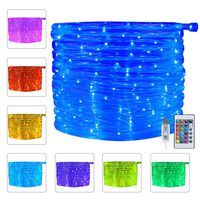 Ollny 100 LED Rope Lights 33ft 16 Colors Changing Indoor Lights USB Powered Multi Color Twinkle Rope Tube Fairy Lights with Remote for Indoor Wedding Christmas Party Waterproof Outdoor Decorations