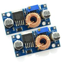 DZS Elec 2pcs DC-DC 5A 5-32V to 0.8-30V Step-Down Regulator Module 12V/24V/32V to 3.3V/5V/12V/24V Large Power Voltage Regulator Buck Converter