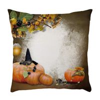 Bosji (45 x 45cm) Throw Pillow Covers,Halloween Decoration Pumpkin Ghost Pillowcase Festival Home Decor Linen Printed Zipper Cushion Pillow Case
