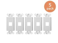 Tricom Quickport Decora Wall Plate Keystone Insert (5 Pack, 1 Port)