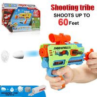 avedio links 60FT Shooting Gun Toy for Kids with 60pcs Eco-Friendly Paper Bullets