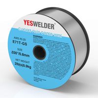 YESWELDER Flux Core Gasless Mig Wire, Mild Steel E71TGS.030-Diameter, 2-Pound Spool