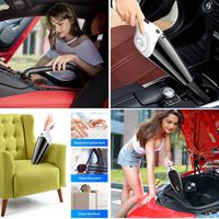 AIKESI Car Vacuum Cleaner, High Power DC 12V Corded Car Vacuum Wet Dry Portable Handheld Auto Vacuum Cleaner C with HEPA Filter for Quick Car Cleaning Kit (White)
