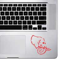 StickAny Palm Series Elephant Side Face Sticker for MacBook Pro, Chromebook, and Laptops (Red)
