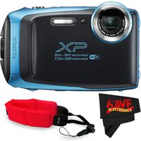Fujifilm FinePix XP130 Digital Camera (International Version) + Floating Strap + Fibercloth (Blue)