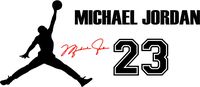 Flight Jordan Jumpman Logo Huge 23 signature AIR Decal Sticker for Automobile Room Car Window Tablet PC Computer Wall Laptop Notebook Ipad (3.5" x 8" inches, Black And Red)