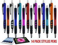 Stylus pen for touch screen devices with Ball Point Pen,for Universal Touch Screen Devices, for phones, Ipads,Tablets, iphone, Samsung Galaxy etc,Assorted Colors (14 Pack)