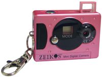 Zeikos ZE-KDC31-P Mini Digital Keychain Camera (Pink)