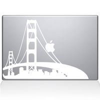 The Decal Guru San Francisco City Skyline Decal Vinyl Sticker, 15" MacBook Pro (2016 & Newer Models), White (2303-MAC-15X-W)