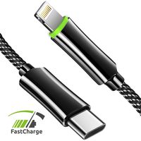 USB-C to Lіghtnіng Cable 6FT Fast Charging with LED Smart Auto Disconnect Feature Replacement for Aрple USB-C to Lіghtnіng Cable Compatible with Aрple iРhone Xs/Xs Max/Xr iРad 2018 and More