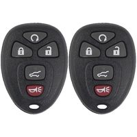 Keyless2Go Keyless Entry Car Key Replacement for Vehicles That Use 5 Button 15913415 OUC60270 OUC60221, Self-programming - 2 Pack