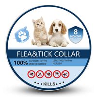 Bomior Flea and Tick Collar for Dogs & Cats - 8 Months Protection - Safe, Adjustable and Waterproof Design - Natural Ingredients Removes Fleas and Tick Treatment