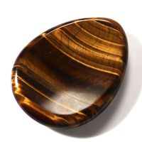 CrystalTears Tiger's Eye Gemstone Thumb Worry Stone Chakra Healing Pocket Palm Stone Crystals Therapy Geometry