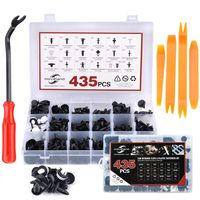 435PCS Bumper Car Retainer Clips & Plastic Fasteners Kit, Auto Push Pin Rivets Set for GM Ford Toyota Honda Chrysler Nissan