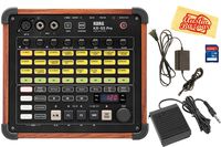 Korg KR-55 Pro Drum Machine Bundle with Footswitch, AUX Cable, SD Card, and Austin Bazaar Polishing Cloth