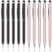 anngrowy Stylus Pens for Touch Screens Devices Universal Capacitive Stylus Ballpoint Pen for iPad Cell Phones Tablets Laptops All Capacitive Touch Screens, 2 in 1 Stylus Pen
