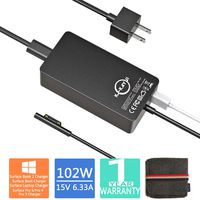 Surface Book 2 Charger,Surface Book Charger,102w 15V 6.33A Power Supply Compatible Charger Microsoft Surface Laptop 2 Surface Laptop Surface Pro 6/Pro 5/Pro 4/Pro 3 6.2Ft Power Cord and Travel Pouch