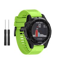 HSWAI Compatible Bands Replacement for Garmin Fenix 5X/Fenix 5X Plus/Fenix 3/Fenix 3 HR，26mm Width Soft Silicone Watch Strap with Black Metal Buckle for Women & Men