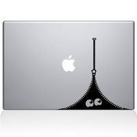 The Decal Guru Zipper Monster MacBook Decal Vinyl Sticker - 13" MacBook Air - Black (1231-MAC-13A-BLA)