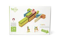 24 Piece Tegu Magnetic Wooden Block Set, Tints