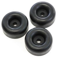 Red Hound Auto 3 Rubber Bumpers for Trailer Compatible with Ramp Door Truck 2.5 Inches Round Replacement Cargo Stop