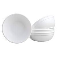 Re Play Made in USA Set of 4-5.75" White Dining Bowls| Great for Outdoor, Camping, Party, Tailgating or Everyday Dining | Made of Eco Friendly Heavyweight Recycled Plastic |Virtually Indestructible!