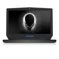 Black Carbon Fiber skin decal wrap skin Case for Dell Alienware 17 17.3" laptop