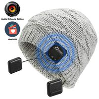 Bluetooth Beanie Hat,Topple Wireless CSR Superior Headphone Beanie Hat HD Stereo Earphone Speaker &Mic,Unisex Washable Men Women Winter Outdoor Fitness (TB208SG-Light S)