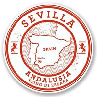 2 x 10cm/100mm Sevilla Seville Spain Vinyl Sticker Decal Laptop Travel Luggage Car iPad Sign Fun #6580