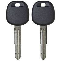 qualitykeylessplus Two Replacement Transponder Chip Keys TOY57PT for Toyota Vehicles with Free KEYTAG