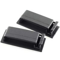 Lind Kitchen 30PCS Black Self-Adhesive Cable Clip Holder Wire Tie Clamp Cord Fixer Desktop Cord Management Harness Clips for Home Office