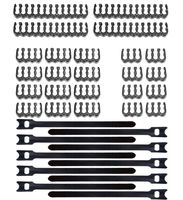 24 Pieces Set = 24-pin x 4,8Pn x 12,6-pin x 8 Cable Comb for 3 mm Cable Gesleeved Up To 3.4 mm/0.13inch Black(10 pack Zip Ties for Secure Wires),CM308