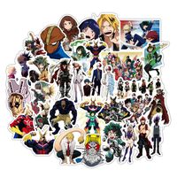Bowinr My Hero Academia Car Stickers, Anime Vinyl Waterproof Bumper Sticker for Phone, MacBook, Laptop, Car, Lugguage, Window, Wall and More (50''pcs)