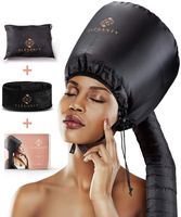 Eleganty Soft Bonnet Hood Hairdryer Attachment with Headband that Reduces Heat Around Ears and Neck to Enjoy Long Sessions - Used for Hair Styling, Deep Conditioning and Hair Drying