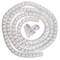 uxcell 10mm Flexible Cable Organizer Spiral Tube Cable Wire Wrap Computer Manage Cord White 5 Meters Length with Clip