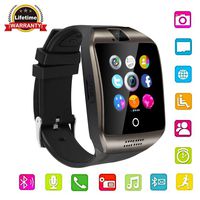 Fitz Upgraded Large Screen Smartwatch Bluetooth Touch Screen Smart Watch for Android Smart Phones (Black)