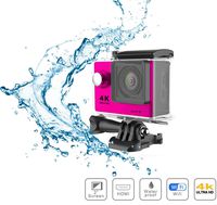 i-TecoSky WiFi Ultra HD 4K Sports Action Camera Cam Camcorder DVR DV Video 170D Wide Angle 2.0 LCD 30M Waterproof Outdoor Mini Helmet Action Video Camera Diving Recorder (pink)