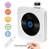 YOMYM Portable CD Player with Bluetooth Wall Mountable CD Music Player with Remote Boombox FM Radio HiFi Speakers Headphone Jack AUX for Home (White)