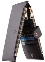 Travelambo Womens Walllet RFID Blocking Bifold Multi Card Case Wallet with Zipper Pocket (Chelsea Grey Light)