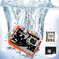 Underwater Camera for Kids, Waterproof Digital Camera Children Gift Mini Action Sport Camcorder 12MP HD/2.0 Inch LCD Display/8X Digital Zoom with 8GB SD Card & Batteries