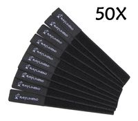 RayLineDo 50X Hook & Loop Self-Gripping Cable Ties 20MM x 180MM in Blackwell Organize Tie Laptop Pad Cellphone Cables